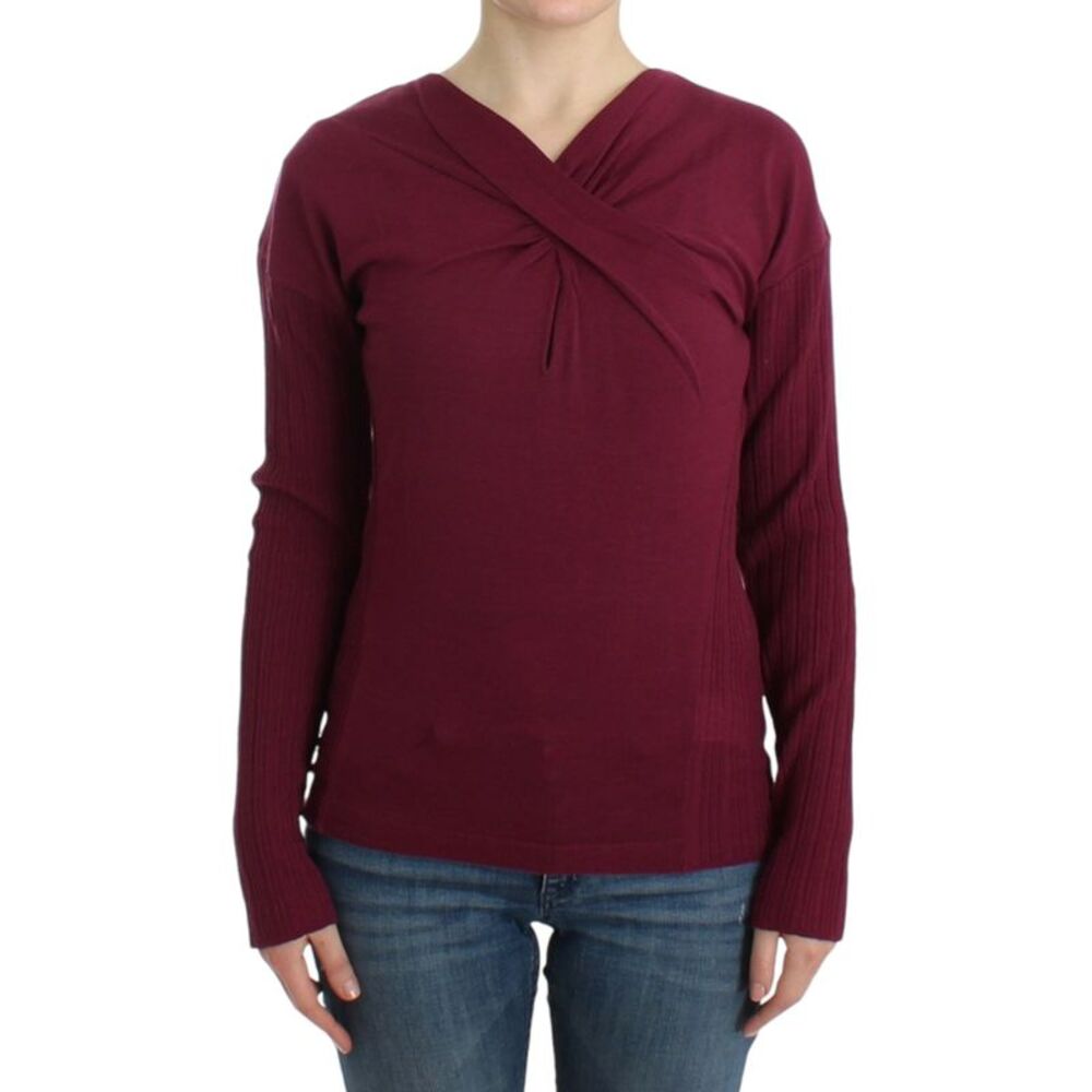 Cavalli Purple knitted wool Women's sweater